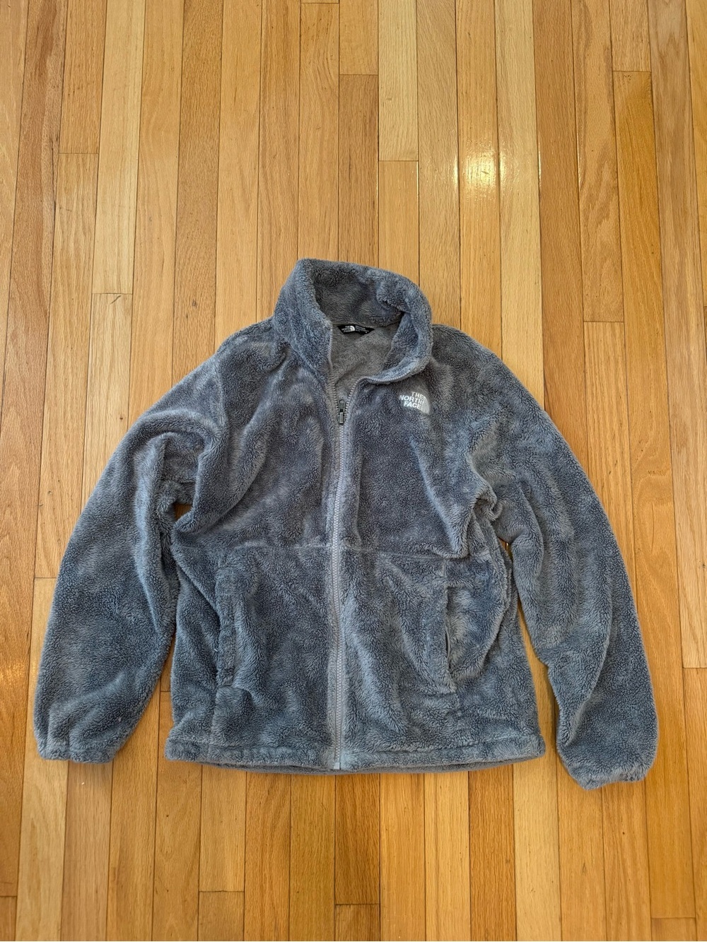 The North Face Girls XL Gray Osito Plush Fleece Full Zip Jacket